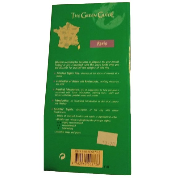 Michelin Green Guide  Paris Paperback Travel Book - Picture 2 of 2